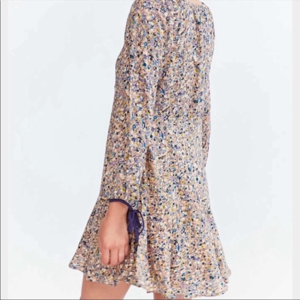 Floral Side Tie Peasant Dress - Picture 6 of 15